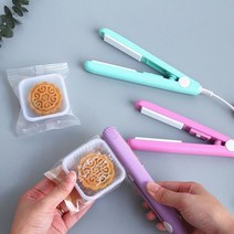 비닐 실링기 접착기 밀봉기 1pc 미니 전기 열 씰링 기계 씰 실러 식품 진공 실러 가방 클립 식품 보관 씰링 기계 가방 씰, 없음