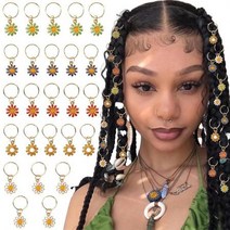 헤어 악세사리 ACO-UINT 20 Pack Hair Jewelry for Braids Charms Flower Clips Braid Jewels Braids