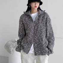 바보사랑 여자 울니트 집업 골지 스판 뜨개질 가디건.옷자락(무료배송)