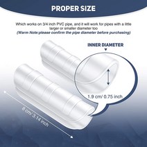 스냅 클램프 농장 플라스틱 온실 필름 그립 PVC 파이프 식물 용품 10 개, [11] 22mm White, 11 22mm White