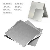 알루미늄판 판재 재단 각재 1pcs 두께 0.5 3mm 스테인레스 스틸 사각 플레이트 광택 플레이트 시트 100x100mm200x200mm, 1x100x100mm 1개