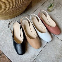 라블 브이컷 슬링백 플랫슈즈 4color