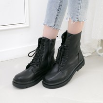 여성 유니크 어글리 통굽 명품 워커 아웃솔 레이스업 미들 발편한 4cm 워커 부츠