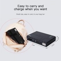 미니 휴대용 UPS 5V 9V 12V 무정전 전원 공급 장치 10400mAh 8800mAh WiFi 라우터 대용량 백업 어댑터, 03 8800MAH  UK black