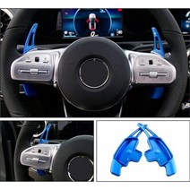 mercedes-benz a class w177 세단 v177 mb a180 a180d a200 a250 2019 2020 car 스티어링 휠 시프터 dsg 스티커용 패들 시프트, 파란색