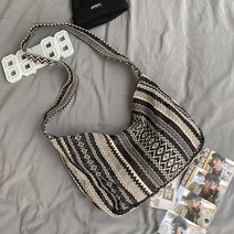 에스닉 남여공용 에코백 데일리 캔버스 토드 숄더 대학생 크로스