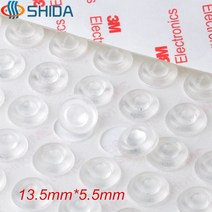 도어클로저 도어체크 100 개세트 13*5.5mm 반대로 미끄러짐 실리콘 고무 플라스틱 범퍼 댐퍼 완충기 각자, 한개옵션0