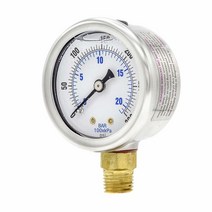 Liquid Filled Lower Mount Pressure Gauge with 2