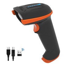 Tera 바코드 스캐너 무선 유선 배터리 기 1D 2D QR 인쇄 핸드헬드 미니 플러그 앤 플레이 D5100, Orange-2D
