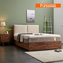 퍼스웰 북유럽풍 참죽원목 쿠션헤드침대.서랍침대.슈퍼싱글(TH_0, 단품