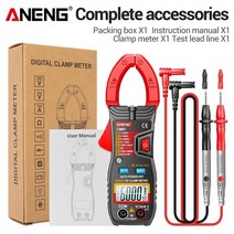 클램프미터 테스터기 테스트기 aneng cm80cm81 디지털 ac 전류 멀티 전류계 전압 테스터 자동차 amp hz 커패시턴스 ncv ohm test, cm81 빨간색 상자 포함