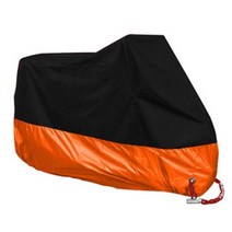 오토바이 스쿠터용 방수 방진 UV 차단 패브릭 커버 야외 및 실내 내마모성 사계절 덮개 190T, L for 1801mm-2000mm_001Orange