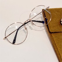 국산 비아안경 6007 원형테 얼굴형에 맞는 55사이즈 빅사이즈 블루라이트, 3.골드