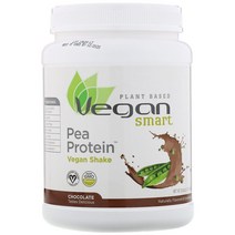 VeganSmart 완두콩 프로틴 식물성 셰이크 초콜릿 585g (20.6oz) 2팩