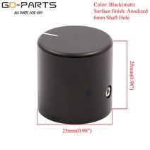 앰프 2525mm 3025mm Hifi 오디오 용 가공 솔리드 알루미늄 전위차계 손잡이 DIY 앰프 라디오 스피커 DAC 턴, 03 25x25mm-Black Matt