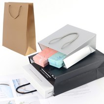 종이쇼핑백 선물케이스 종이백 선물백 쇼핑백 포장봉투, 색상/사이즈, 대 - 화이트