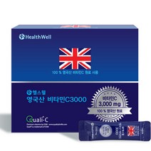 헬스웰 영국산비타민c 3000mg 100포 Qualic마크+파인분말비타민씨, 1개
