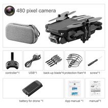 자동 장애물 회피 드론 카메라 프로펠러 xkj 2022 new mini drone 4k 1080p hd wifi fpv air pressure height hold black, 협력사, 480p 블랙 백