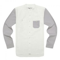 DRIFE BAND COLLAR SHIRTS ECRU GREY