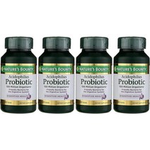 프로바이오틱스 Natures Bounty Probiotics 건강 보조 식품 소화 및 장 지원 프로바이오틱 애시도필러스 120정 4팩, [01] 120개4팩