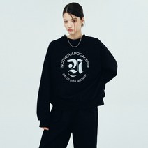 앤커버 로만 타이포 로고 스웻셔츠-블랙 - BLACK 142497