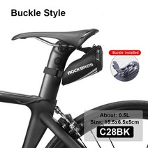 자전거가방 Rockbros 안장 좌석 사이클링 팩 액세서리 방수 온 자전거프레임 가방, C28BK