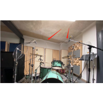 드럼방음부스 선반 드럼 아크릴 스크린 사운드 커버 커버 재즈 드럼 악기 무대 투명 소음 소음 소음 사운드 -흡수 배리어 쉴드 보드, 슬림 한 사운드 절연 보드 : 22 인치