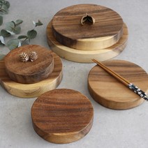 원형 디저트 플레이트 케이크 간식 빵접시 나무접시, 대