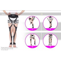 다리교정밴드 오다리교정 다리교정 오다리교정기 다리교정기 다리밴드 다리교정벨트 다리 교정 밴드 오다리교정밴드 오모아 오자 x자다리교정밴드 하체교정다리밴드 찍찍이 O/X 벨트 조정 가, [01] black, [02] M