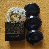 [사은품] 리턴10리커버리밤쿠션 물방울퍼프방식 본품(15g)1개+리필(15g)3개/부족한 수분톡톡 더마 하이드로셀 수분크림(120ml)증정, 피부색