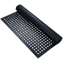 업소용 주방 고무 발판 매트 화장실 주방 음식점, 50x80cm 6mm 블랙