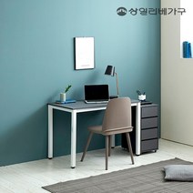 상일리베가구 더스틸 1000 책상+4단서랍장, 블랙오크책상+오크화이트