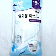 퓨어 일회용마스크mb필터내장 15매입 대형 흰색, 1개, 15개, 화이트