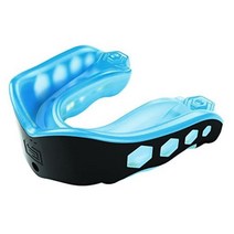 Shock Doctor Gel Max 입 보호대 축구 라크로스 하키 농구 향 마우스 가드 청소년 및 성인용 스포츠 마우스 가드 파랑/검정 성인용 무향, Blue/Black