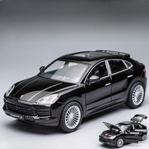 포르쉐 카이엔 1:24 SUV 다이캐스트 피규어 키덜트 전시 수집 장식 자동차모형 선물 남친, 카이엔 S 쿠페 블랙 (1/24 6도어)