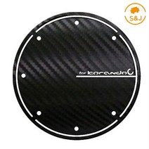 (SNJ) 코란도스포츠 튜닝 주유구 데칼스티커 기스방지 카본 스티커, 유광블루카본, 1개