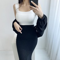 여름 스퀘어넥 크롭 민소매 베이직 심플 나시 5컬러