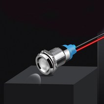 방향지시등 깜빡이전구 전구 후진등led 턴시그널 6mm 8mm 10mm 금속 LED 경고 표시 등 방수 IP67 신호 램프, 02 12-24v_07 22mm, 03 LED White