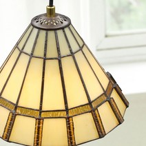 빈티지조명 스테인드글라스 갓등 두리1등 유리 펜던트조명, E26_LED에디슨벌브_(노란빛)1개