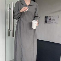 [워니쇼룸]바스락반후드원피스 롱원피스 데일리 등원룩 루즈핏 심플 베이직 사계절 스토퍼