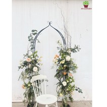 장미 아치 넝쿨 지지대 웨딩 신부대기실, 블랙(문폭 80cm) 높이 212cm, 블랙(문폭 80cm) 높이 212cm