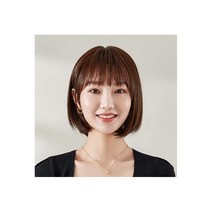 HAIRCUBE 가발 인모 100% 숏보브 풀가발 스트레이트 의료용 손에 심는 초리얼 츠무기 여성용 가발 여성 앞머리 자연 항균다크브라운 30cm