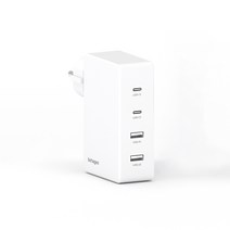 비하겐 148W GaN PPS PD QC4.0 접지 멀티 4포트 고속충전기 노트북 맥북 어댑터, 화이트