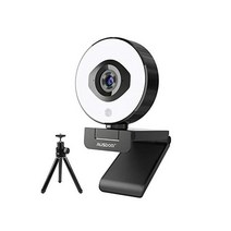정품 링 라이트가 포함된 60fps 1080p 스트리밍 웹캠 75° 시야각이 AUSDOM AF660 StreamCam 고속 자동 초점 USB 웹 카메라 듀얼 마이크 Zoo