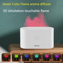 자연기화식 가열 차량 휴대 가습기 시뮬레이션 불꽃 해파리 스프레이 향수 디퓨저 다채로운, 7가지 불꽃색(흰색
