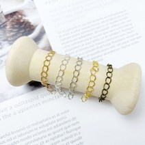 헤세드 DIY)6.5cm 미니체인 악세사리 연결체인 부자재 (약50개), 5컬러전부