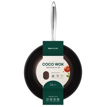[메가마트][에델코첸]통3중 코코 웍팬 브라운 세라믹 엠보 24cm, 필수