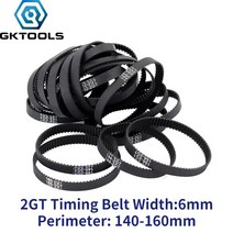 벨트 gktools c 3 3d 프린터 부품 gt2 6mm 폐쇄 루프 고무 타이밍 2gt 길이 140 142 144 146 148 150 152 154 156 158 160mm, 2gt140
