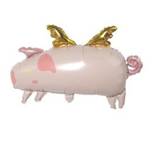화동풍선 Green Dinosaur Mushroom Fly Pig Balloons Birthday Party Holiday Celebration Wedding Anniversary, 06 flying pig_Other(AE存量)