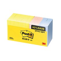 쓰리엠 노트 패드653-9A 51mm x 38mm, 혼합 색상, 1개입